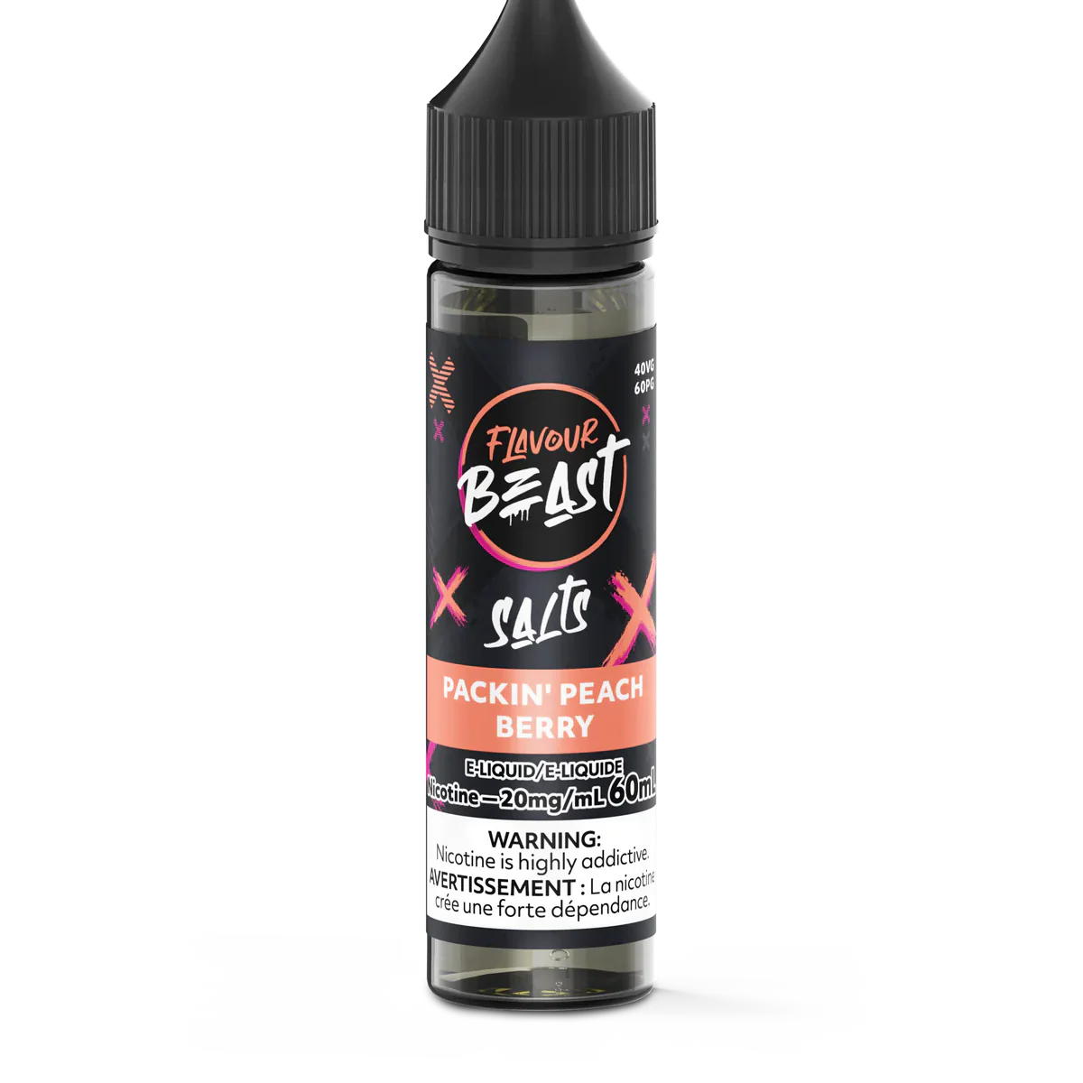 Flavour Beast e-liquid Packin’ Peach Berry 20mg/mL-60mL (Provincial)