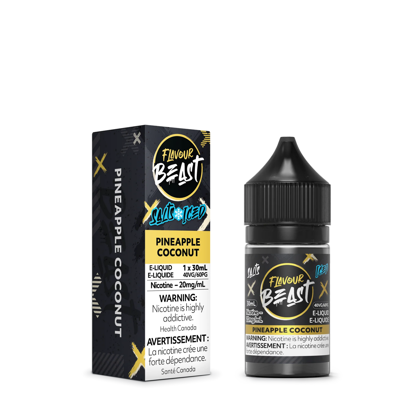 Flavour Beast e-liquid Pineapple Coconut Iced 20mg/ mL-30mL (provincial)