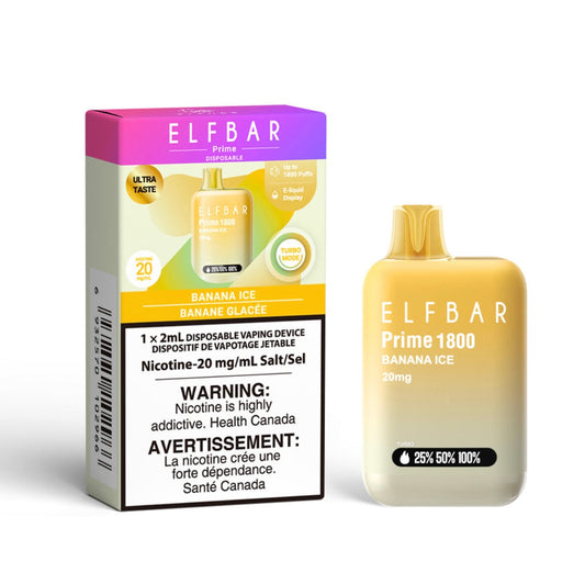 Elf Bar Prime 1800 Banana Ice 20mg/ml disposable (Provincial)