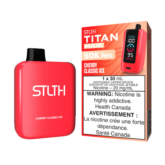 Stlth Titan Max 50K Cherry Classic Ice 20mg/mL disposable (Provincial)