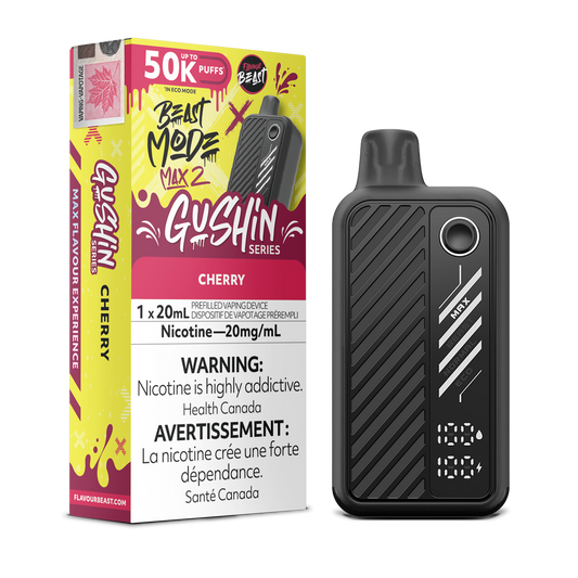 Flavour Beast Mode Max 2 50k Gushin Cherry 20mg/mL disposable (Provincial)