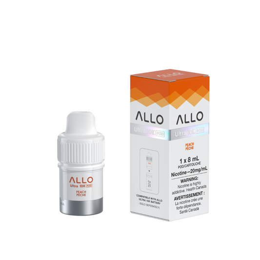 Allo Ultra 10k Peach pre-filled pod 20mg/ml (Provincial)