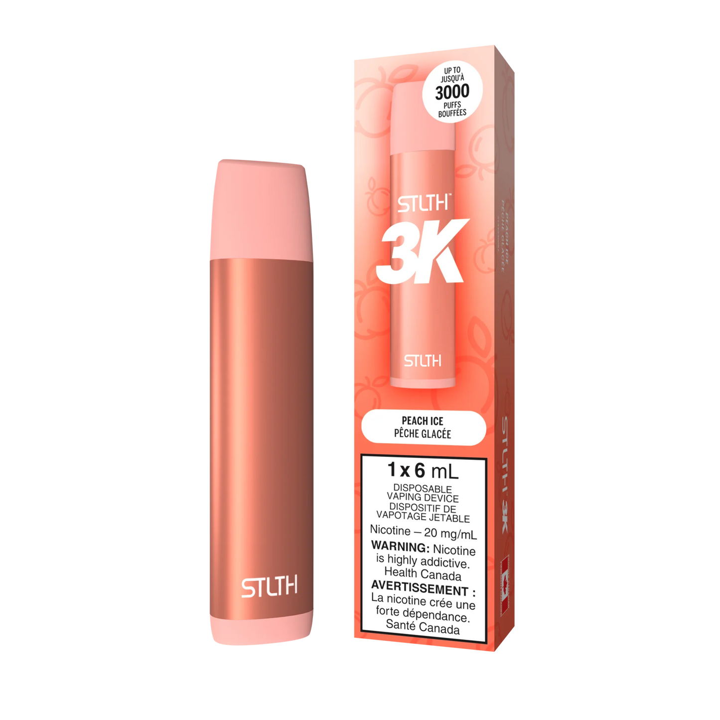 Stlth 3k Peach Ice 20mg/mL disposable