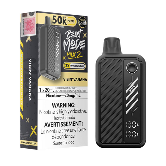 Flavour Beast Beast Mode Max 2 50K Vibin’ Vanana  20mg/mL disposable (Provincial)