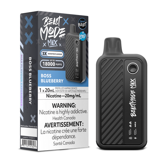 Flavour Beast Mode Max 18K Boss Blueberry 20mg/mL disposable (Provincial)