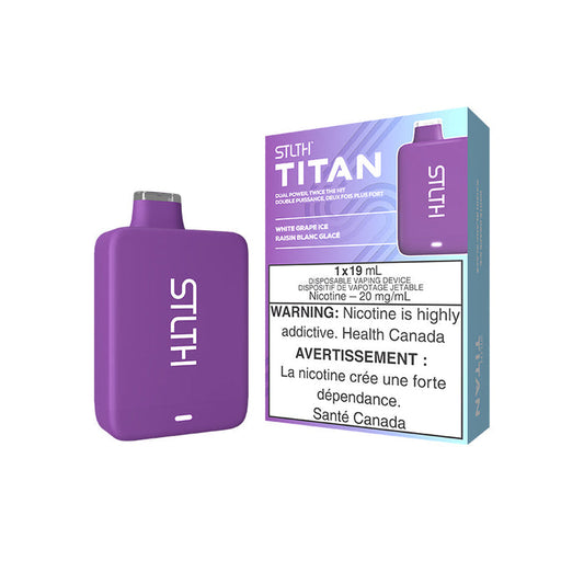 Stlth Titan 10k White grape ice 20mg/mL disposable