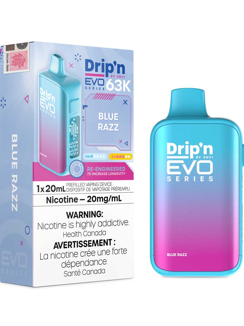 Drip’n by Envi Evo 63k Blue Razz 20mg/mL disposable (Provincial)