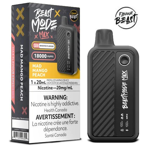 Flavour Beast Mode Max 18K Mad Mango Peach 20mg/mL disposable