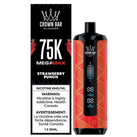Crown Bar AL Fakher MegaMax 75k Strawberry Punch 6mg/ml (Provincial)