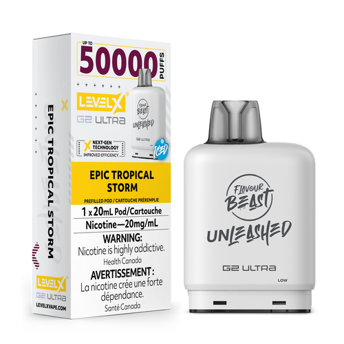 Flavour Beast Unleashed Level X G2 Ultra pod 50k Epic Tropical Storm Iced 20mg/mL (Provincial)