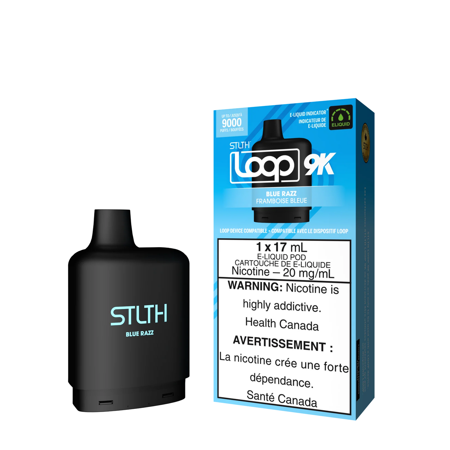 Stlth Loop Pod 9K Blue Razz 20mg/17ml (Provincial)