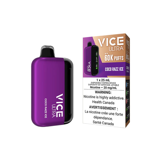 Vice Ultra 60K Coco Razz Ice 20mg/mL disposable (Provincial)