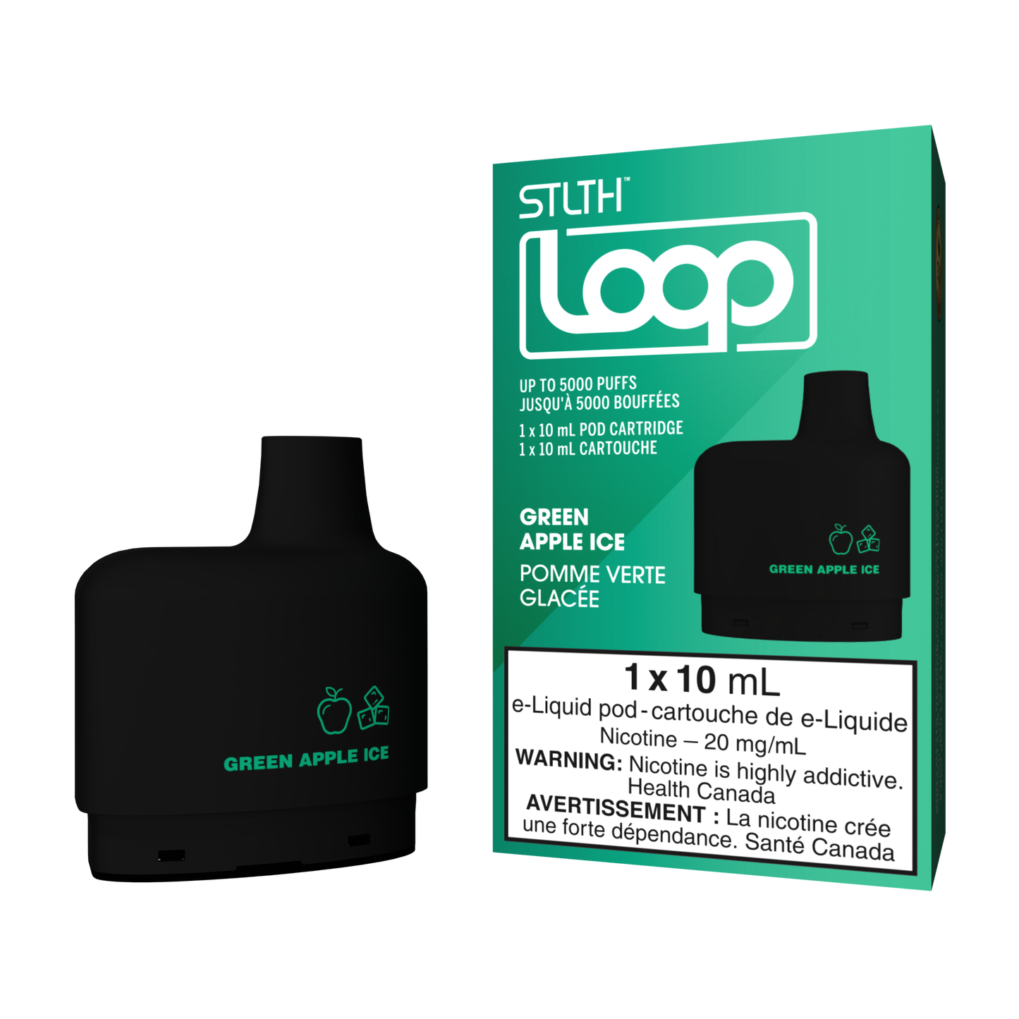 Stlth Loop pods Green Apple Ice 20mg/mL