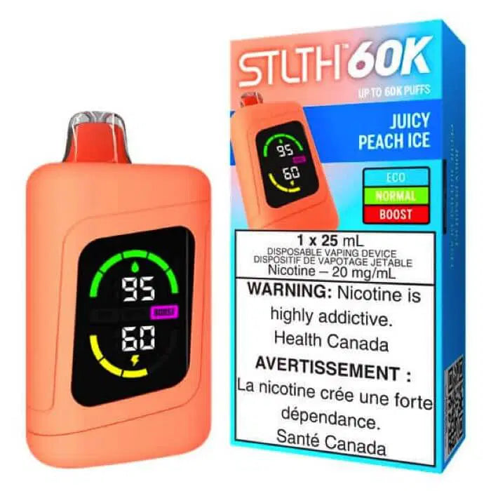 Stlth 60K Juicy Peach Ice 20mg/mL disposable (Provincial)