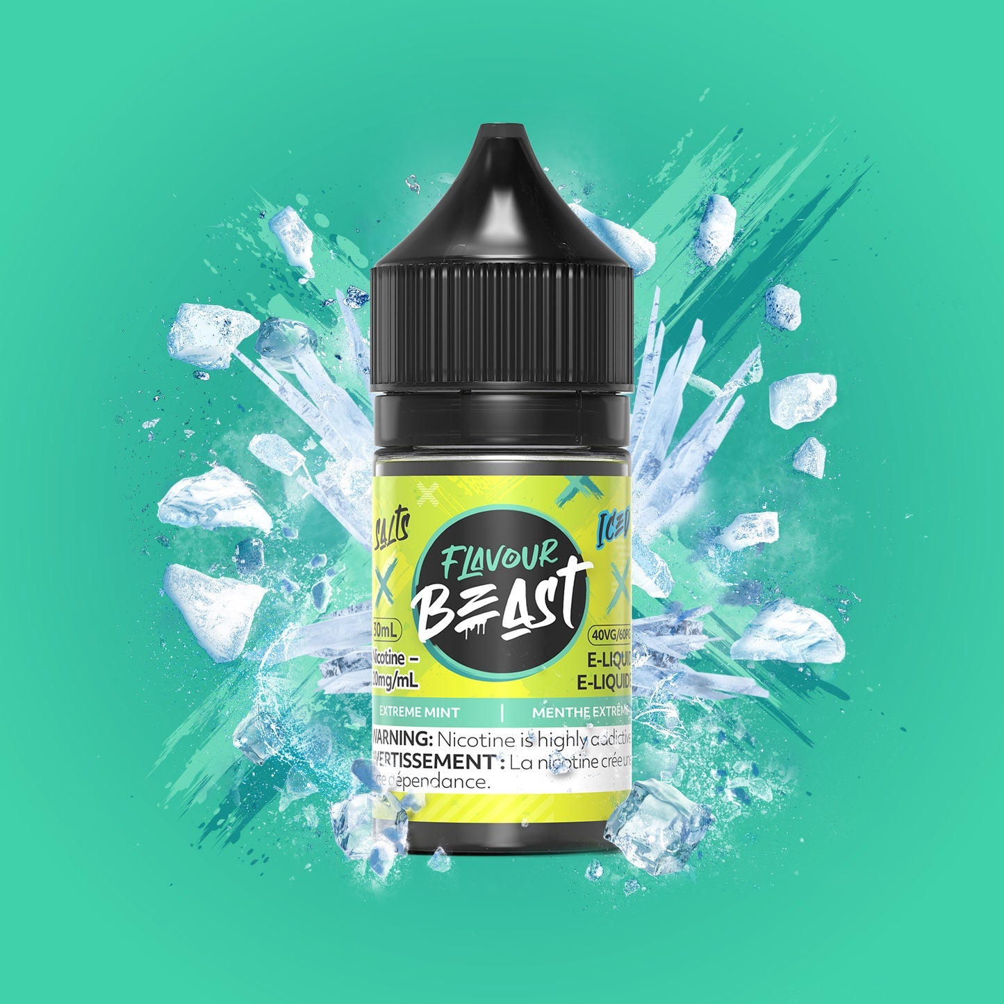 Flavour Beast e-liquid Extreme Mint Iced 10mg/mL-30mL ( Provincial)