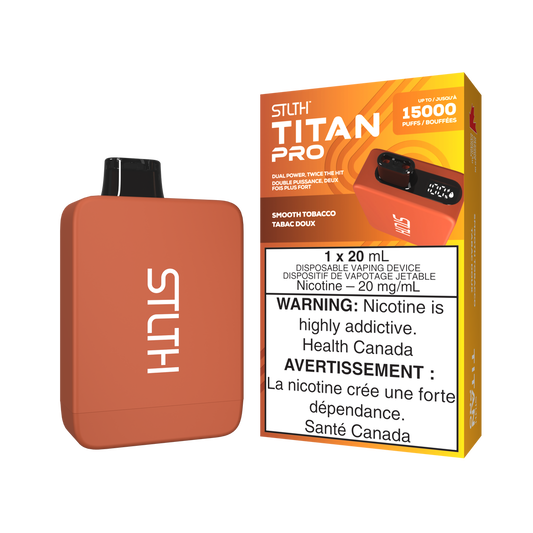 Stlth Titan Pro 15k Smooth Tobacco 20mg/ml disposable (Provincial)