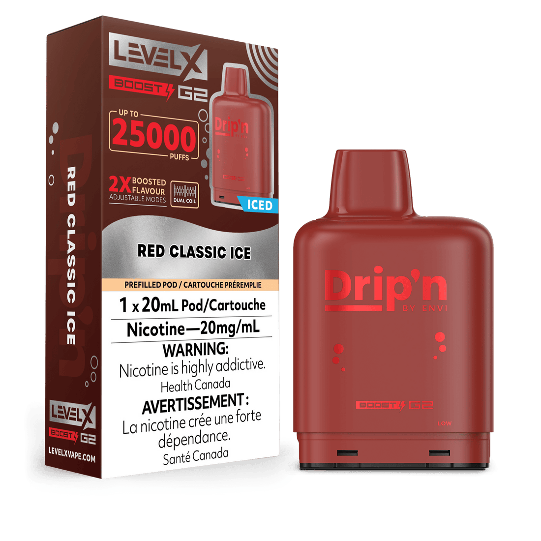 Level X Drip’n Boost G2 Pod Red Classic Ice 20ml (Provincial)