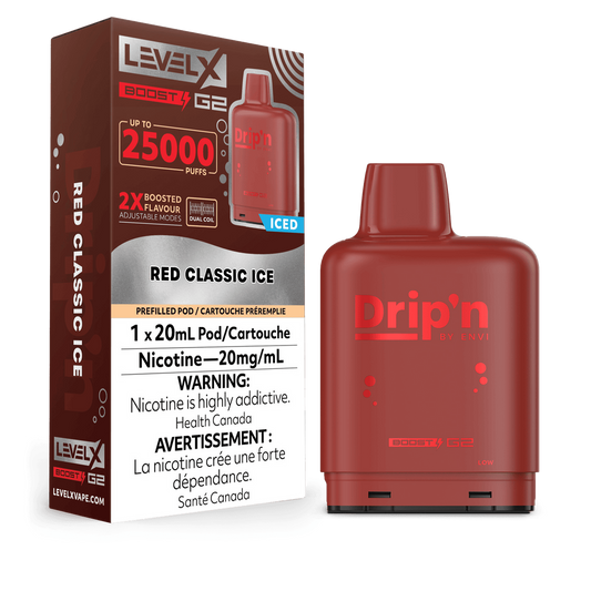 Level X Drip’n Boost G2 Pod Red Classic Ice 20ml (Provincial)