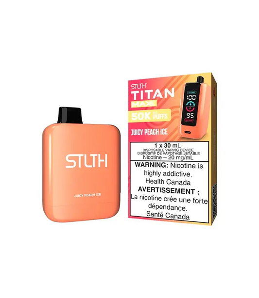 Stlth Titan Max 50K Juicy Peach Ice 20mg/mL disposable (Provincial)