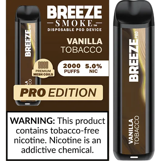 Breeze Pro 2000 Tobacco 20mg/mL disposable