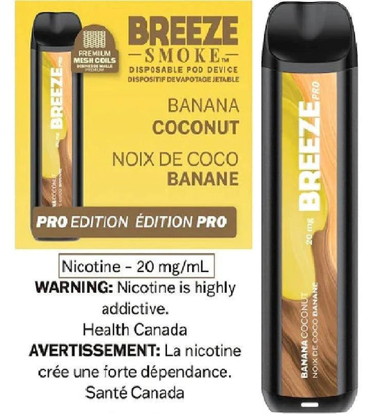 Breeze Pro S50 Banana coconut 20mg/mL disposable