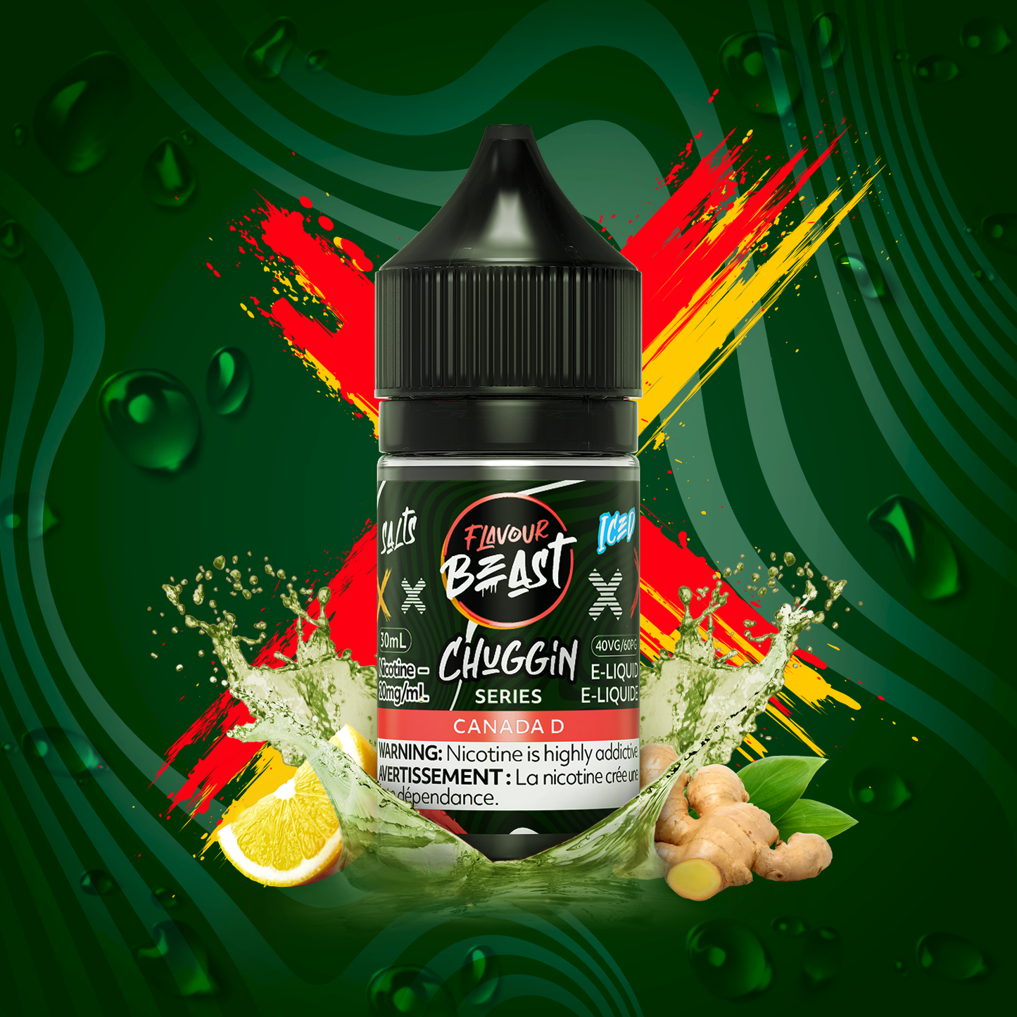 Flavour Beast e-liquid Chuggin Canada D Iced 20mg/mL- 30mL (Provincial)