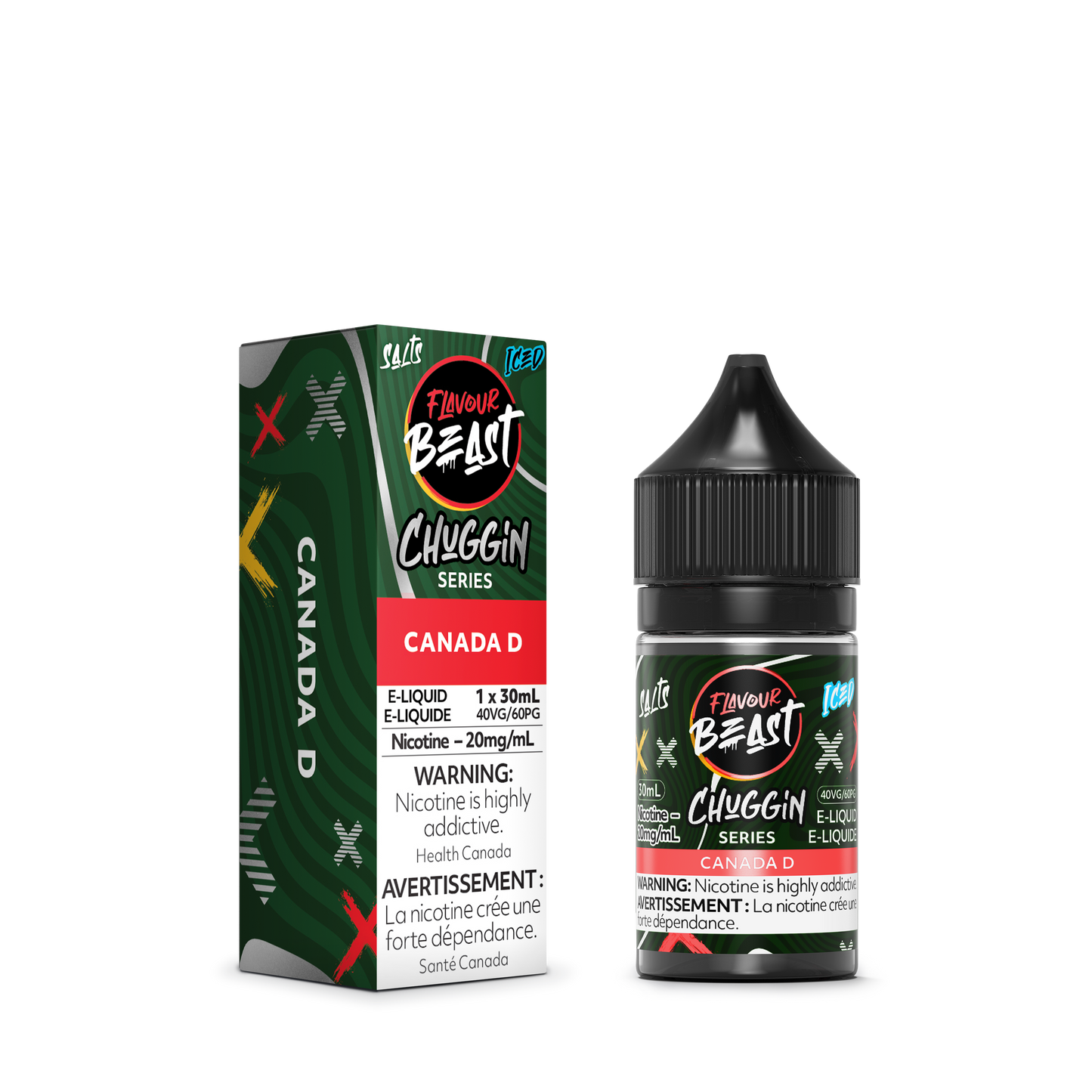 Flavour Beast e-liquid Chuggin Canada D Iced 20mg/mL- 30mL (Provincial)