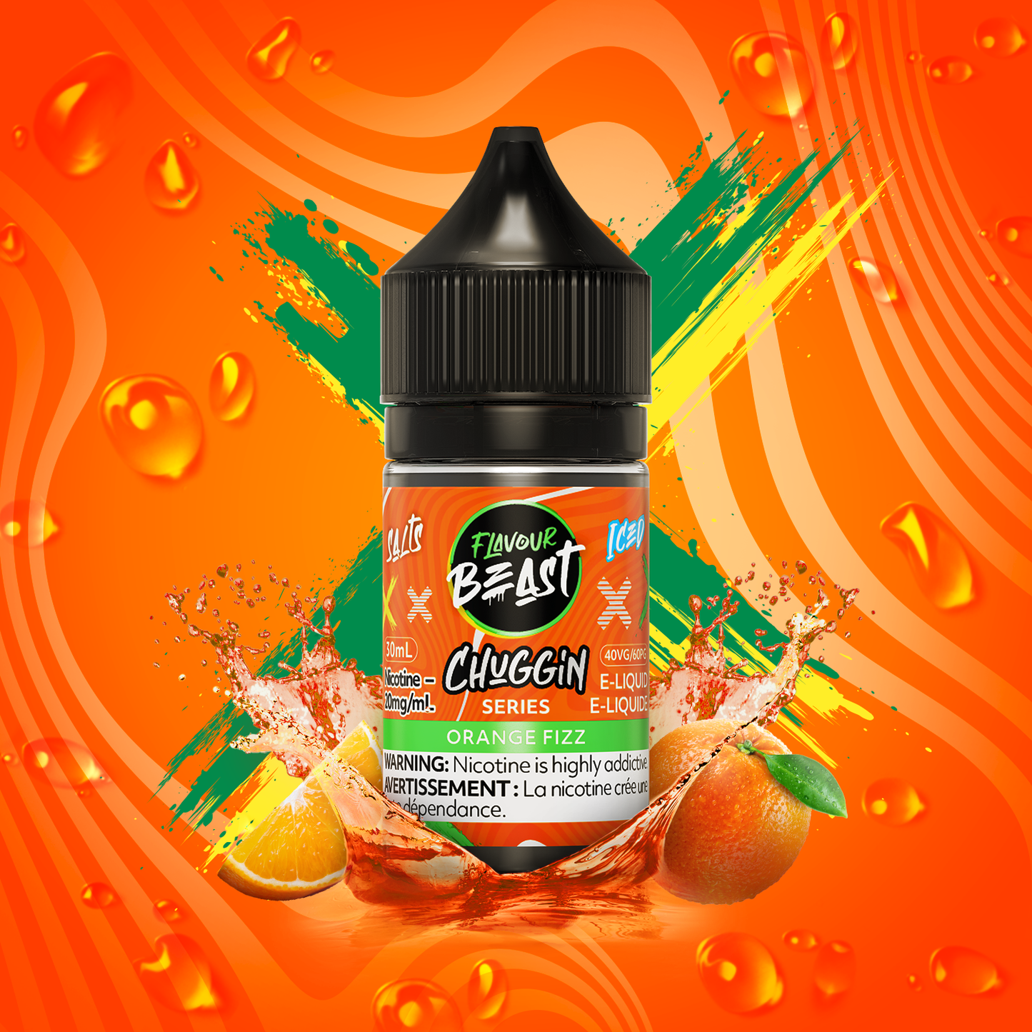 Flavour Beast e-liquid Chuggin Orange Fizz 20mg/mL-30mL