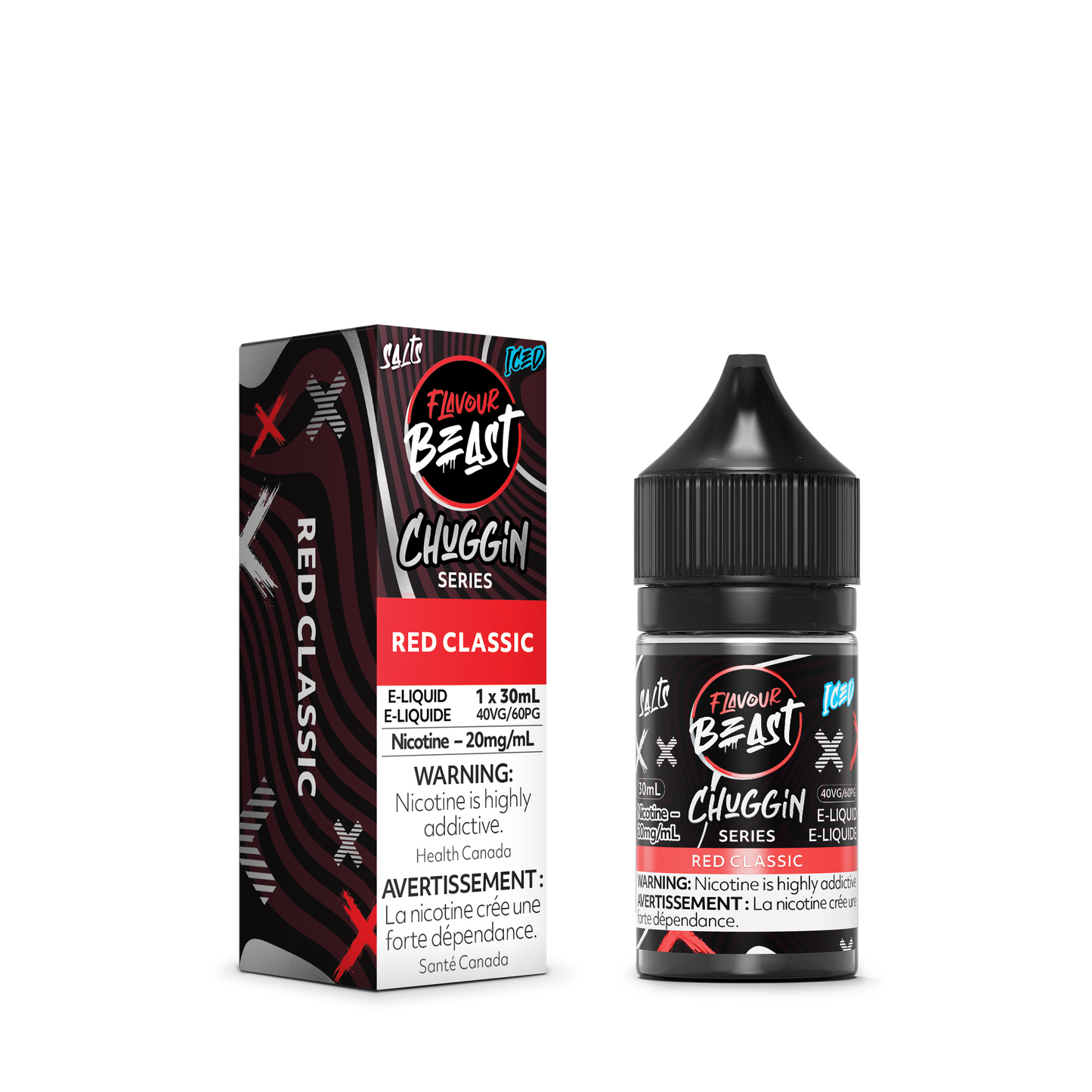 Flavour Beast e-liquid Chuggin Red Classic Iced 20mg/ml-30mL (Provincial)