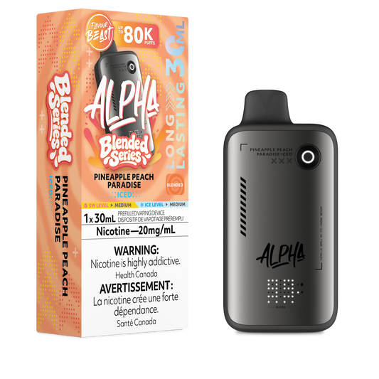 Flavour Beast Alpha Pineapple Peach Paradise Iced Blended Series 80K 20mg disposable (Provincial)