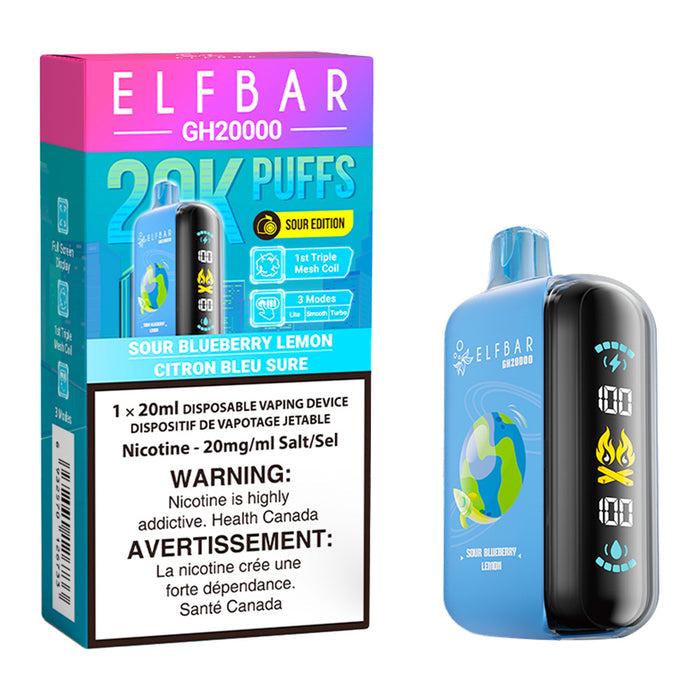 Elf Bar GH20K Sour Blueberry Lemon 20mg/mL disposable (Provincial)