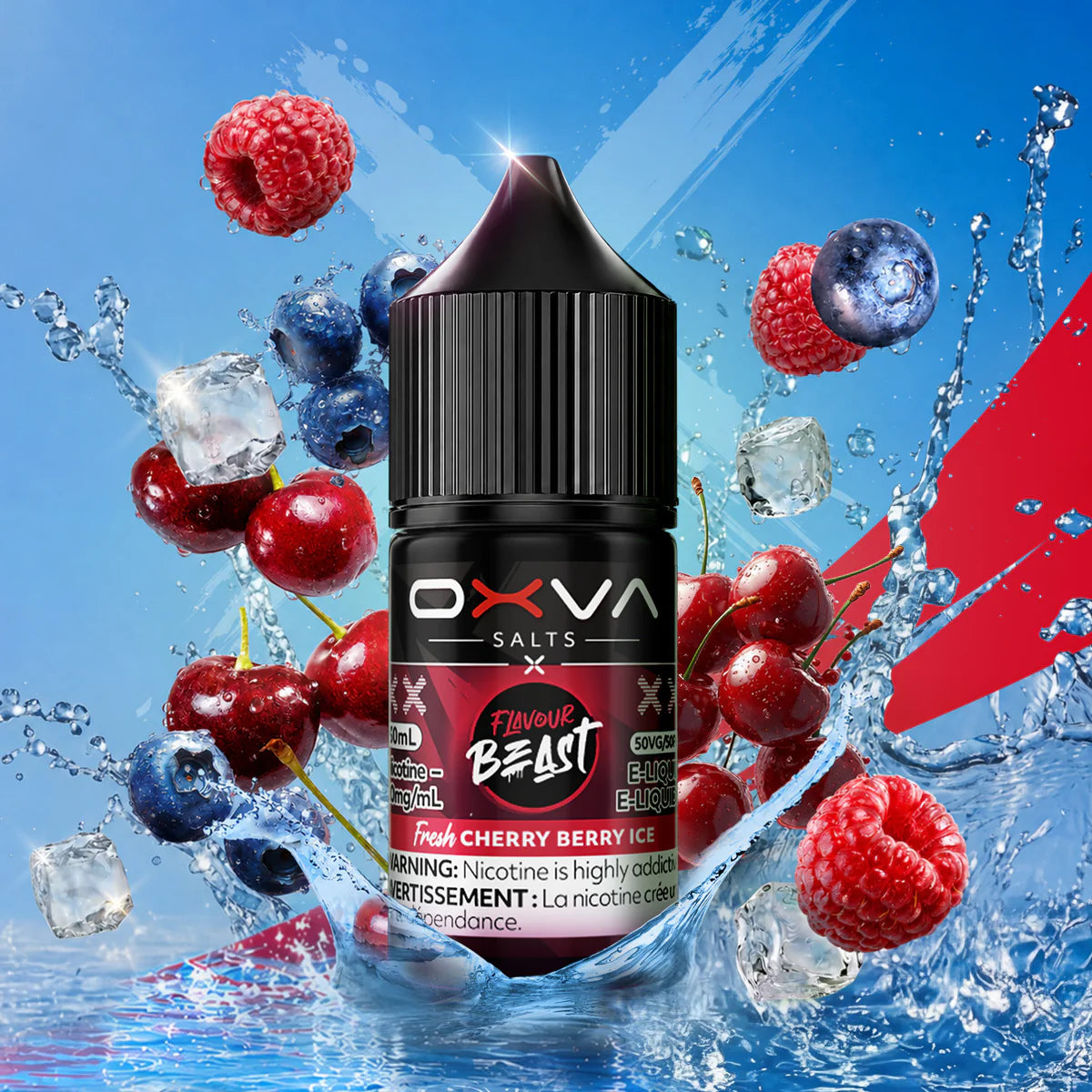 Flavour Beast X Oxva E-liquid Fresh Cherry Berry Ice 20mg/30mL (Provincial)