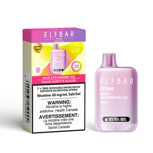 Elf Bar Prime 1800 Sour Strawberry Ice 20mg/ml disposable (Provincial)
