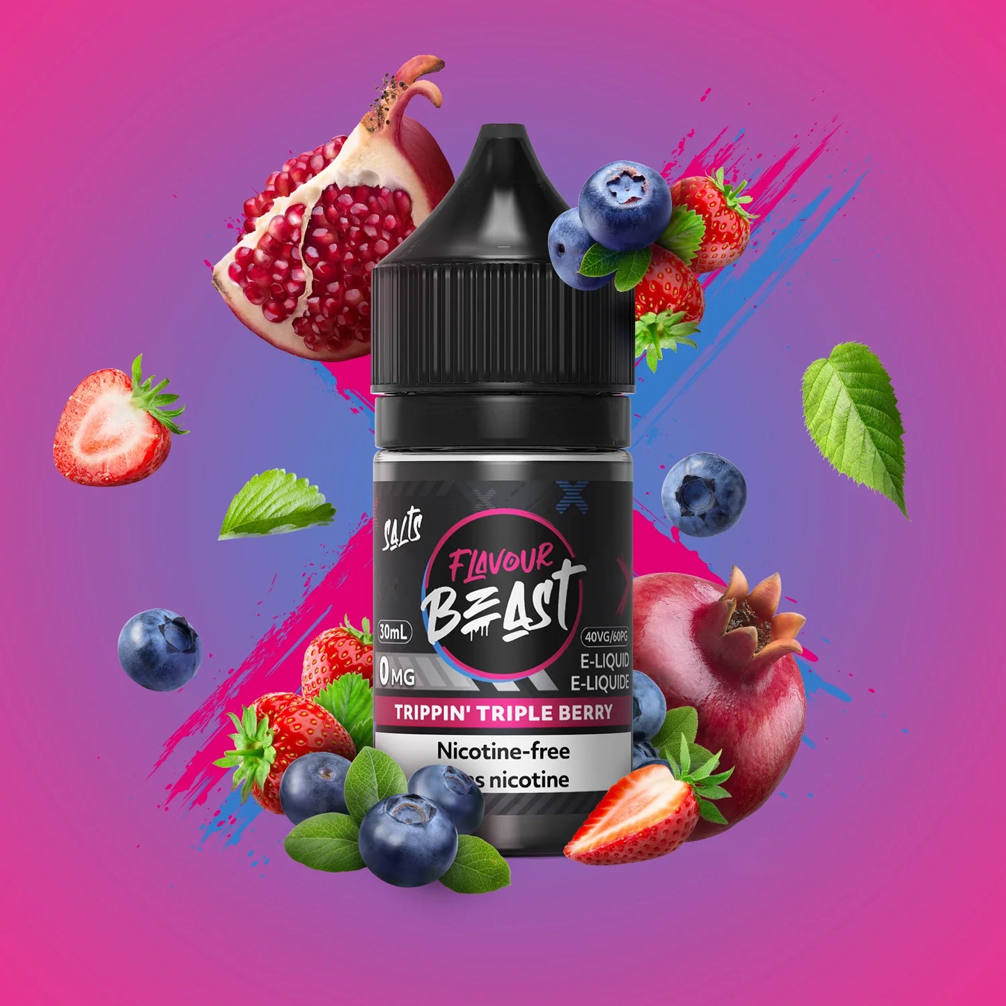 Flavour Beast e-liquid Tripp’n Triple Berry 0mg/mL-30mL (Provincial)