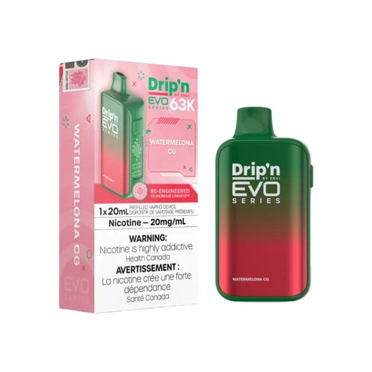 Drip’n EVO 63k Watermelon CG 20mg/mL disposable (Provincial)