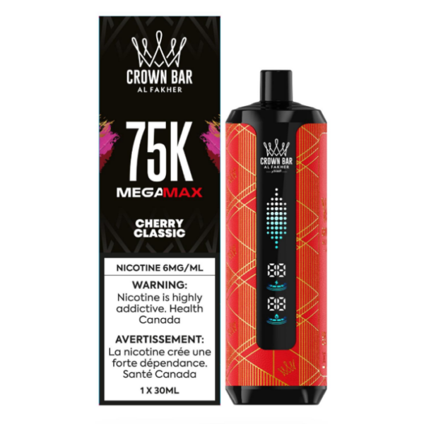 Crown Bar AL Fakher MegaMax 75k Cherry Classic 6mg/mL (Provincial)