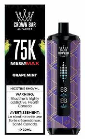 Crown Bar AL Fakher MegaMax 75k Grape Mint 6mg/ml (Provincial)
