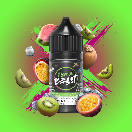 Flavour Beast e-liquid Kewl Kiwi Passionfruit Iced 10mg/mL-30mL (Provincial)