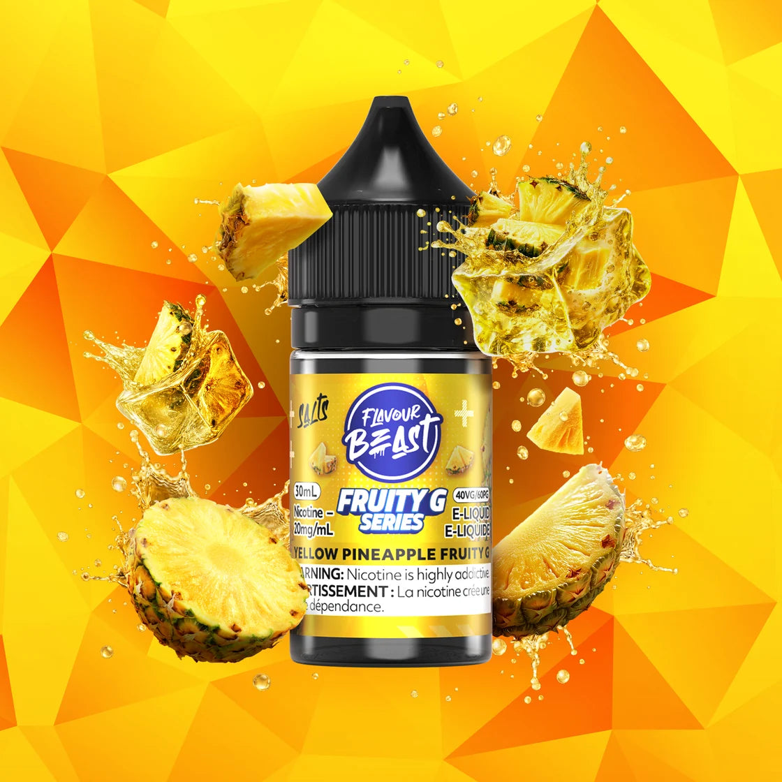 Flavour Beast e-liquid Yellow Pineapple Fruity G 20mg/mL-30mL (Provincial)