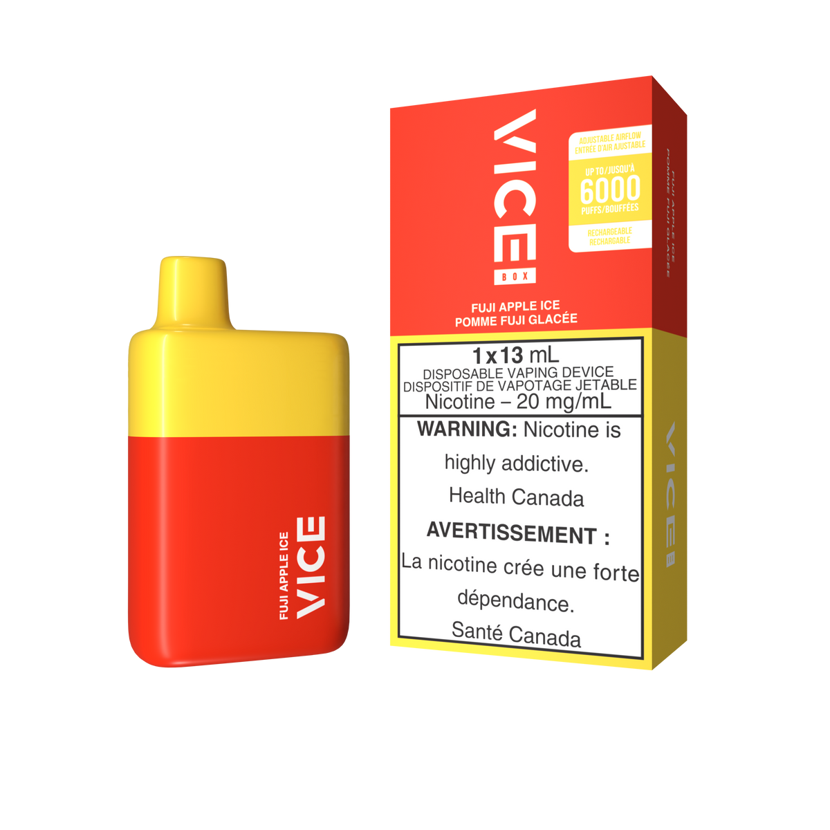 Vice box 6000 Fuji apple 20mg/mL disposable