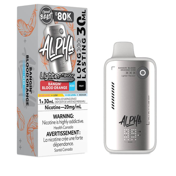 Flavour Beast Alpha Lighter 80k Bangin Blood Orange Iced 20mg/30mL disposable (Provincial)