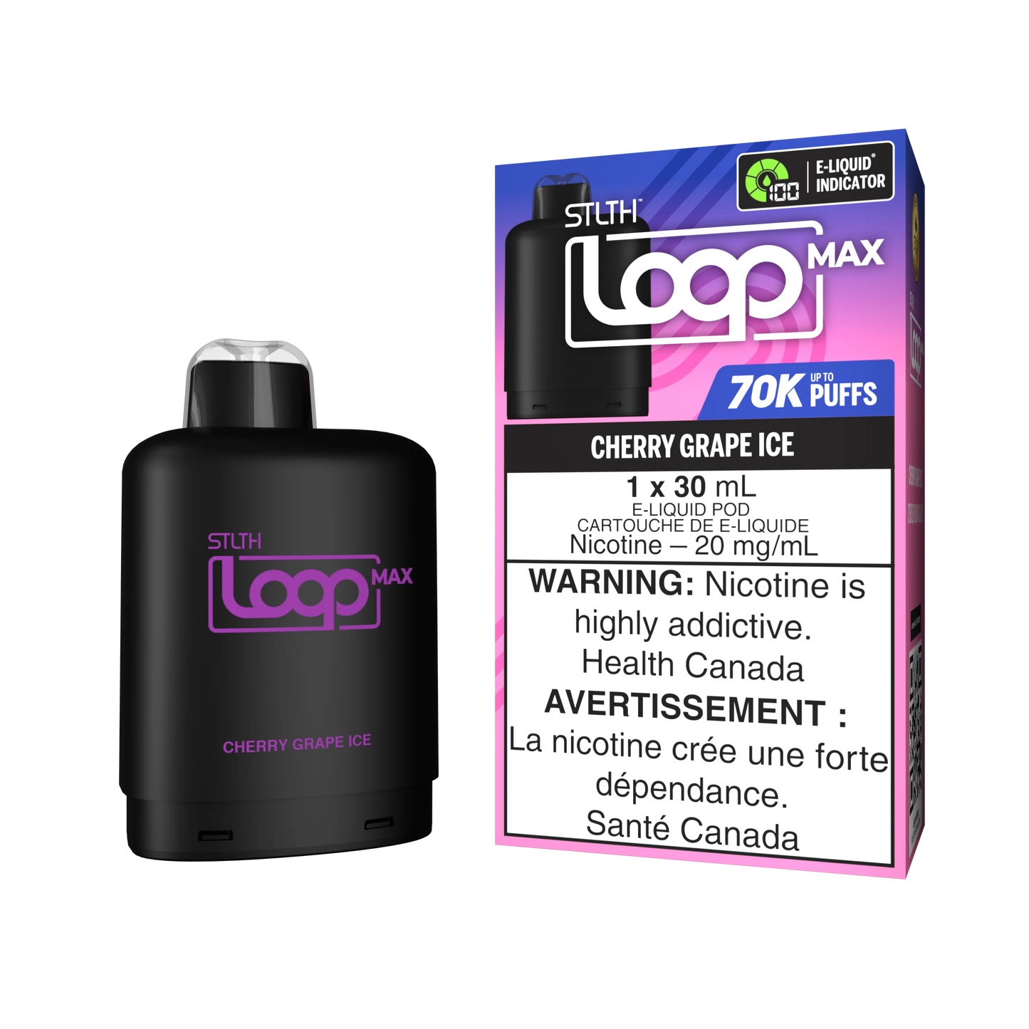 Stlth Loop Pod Max 70k Cherry Grape Ice 20mg (Provincial)