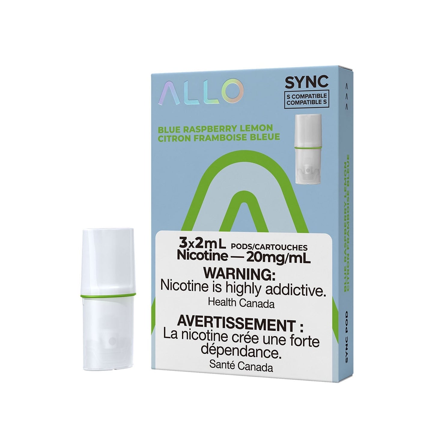 Allo sync HIT pods Blue Raspberry Lemon 20mg/mL