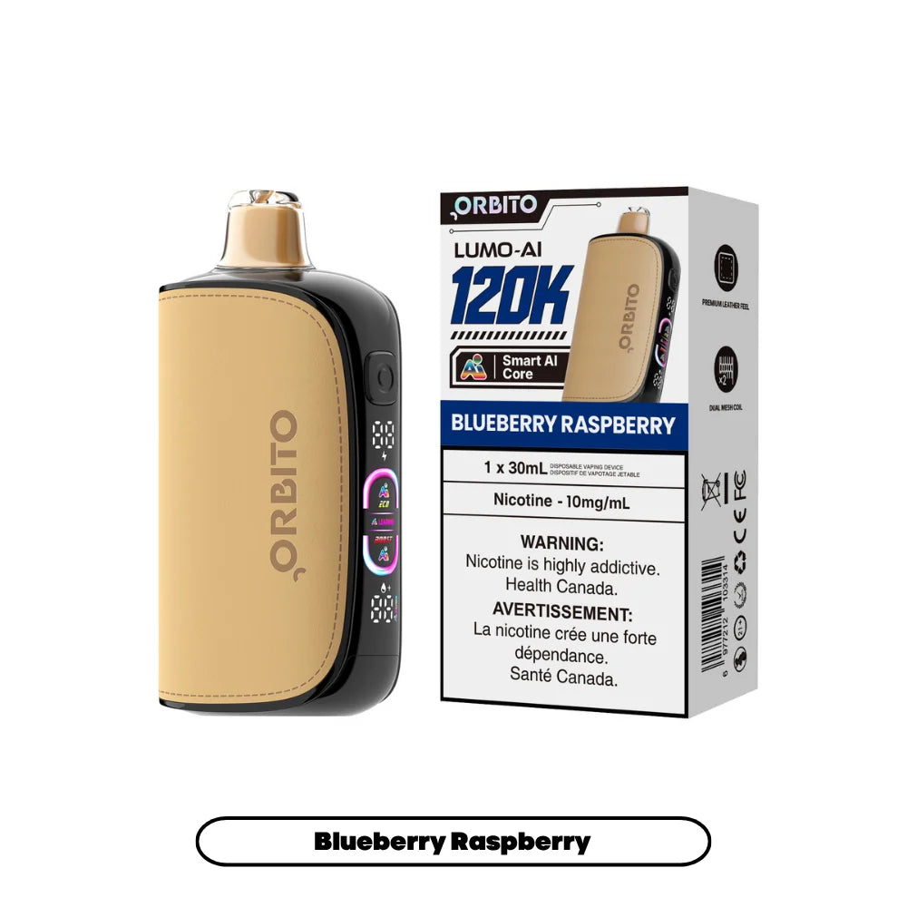 Orbito Lumo AI 120k Blueberry Raspberry 10mg/mL disposable (Provincial)