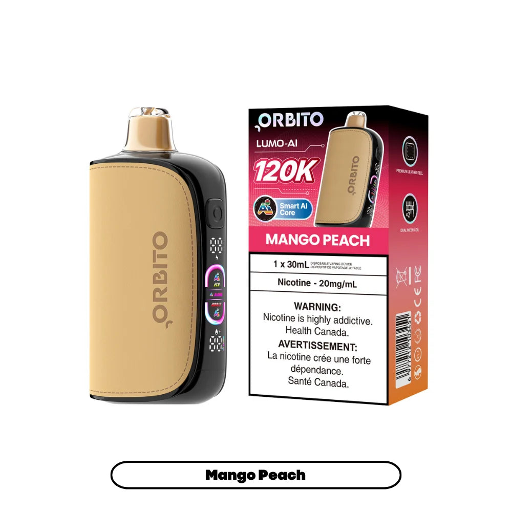 Orbito Lumo AI 120k Mango Peach 20mg/mL disposable (Provincial)