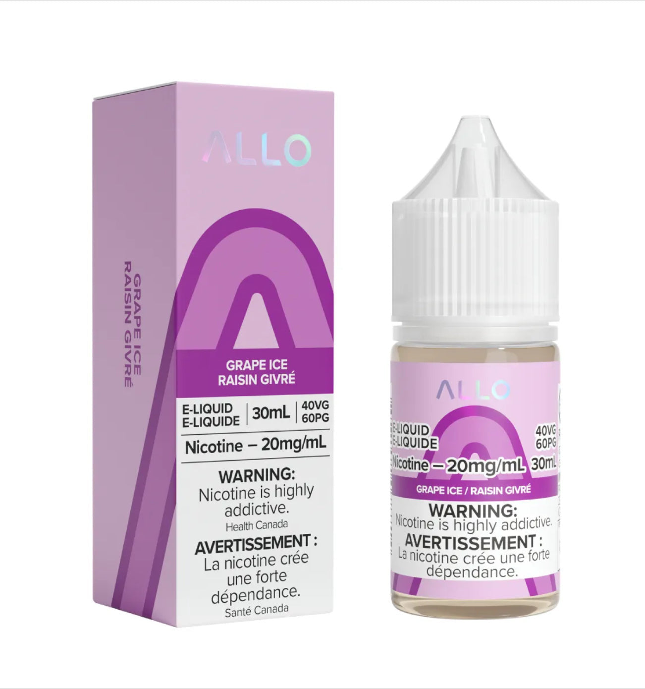 Allo e-liquid Grape Ice 20mg/mL-30mL (Provincial)