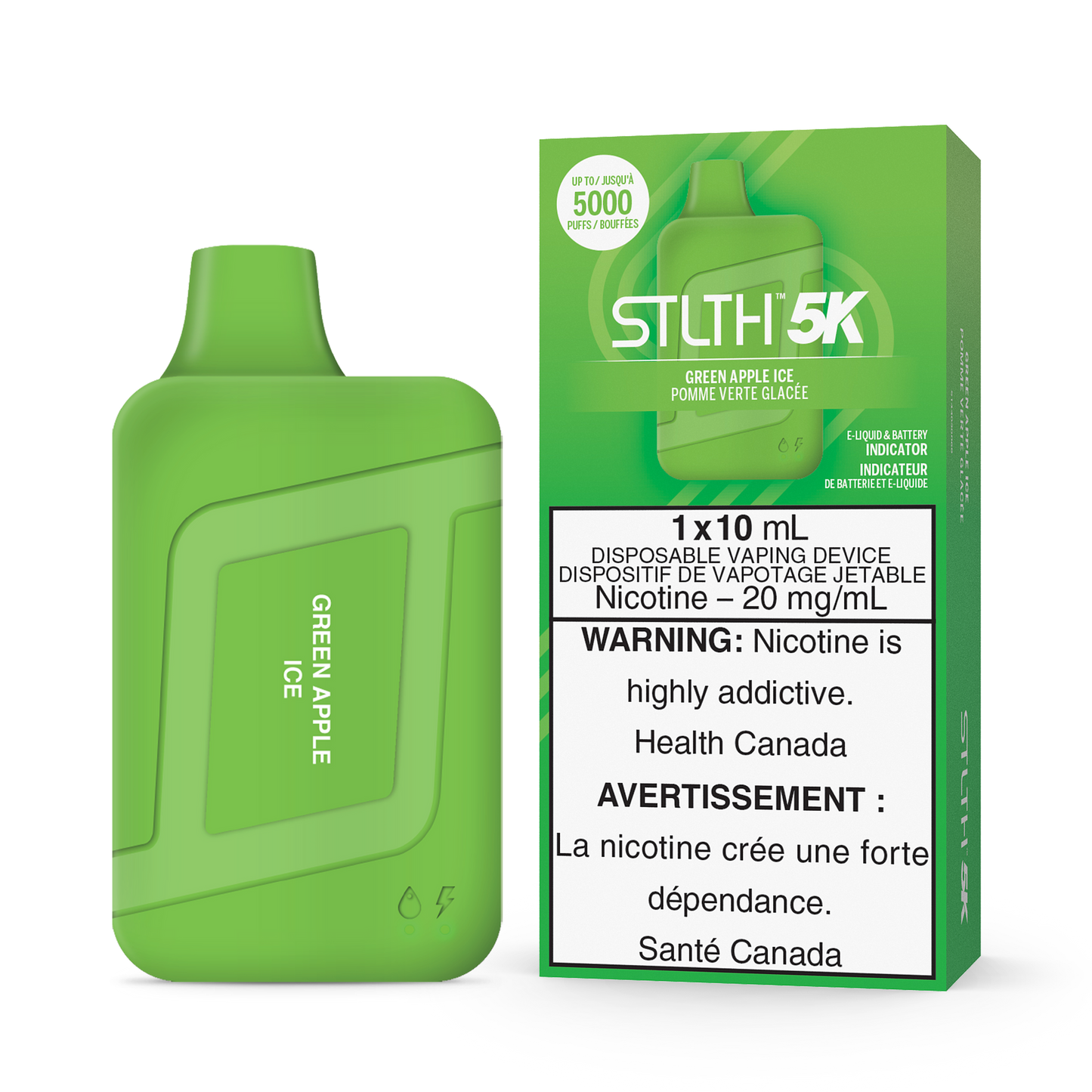 Stlth 5k Green Apple Ice 20mg/mL disposable (Provincial)