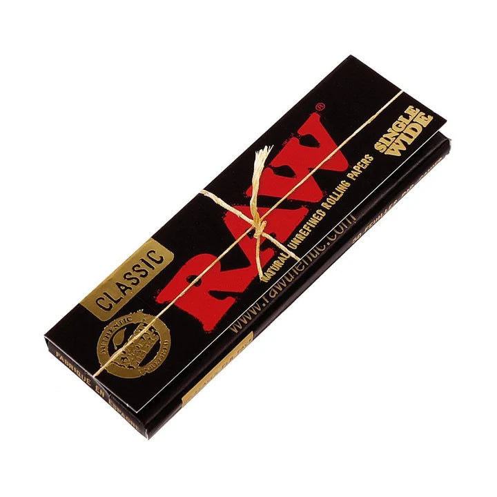 Stationary - RAW Classic Black Rolling Paper 1-1/4 size (50 Papers)