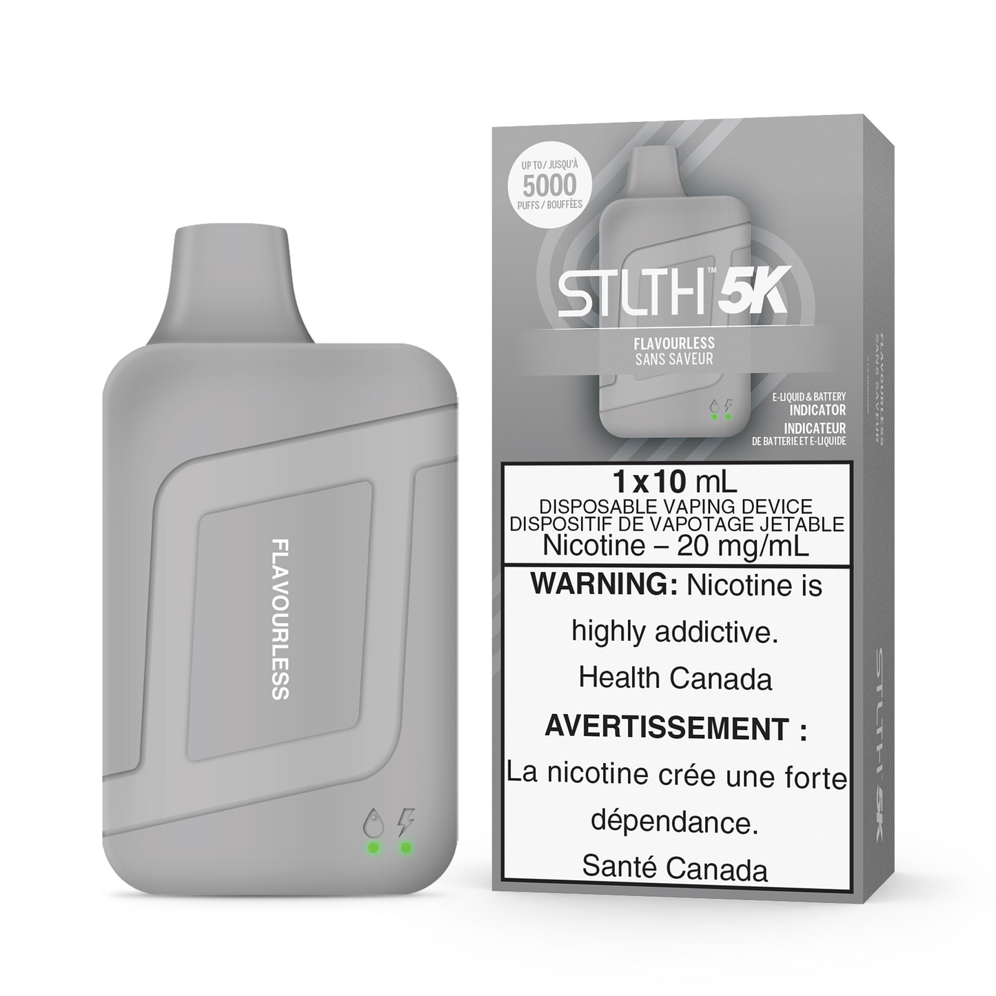 Stlth 5k Flavourless 20mg/mL disposable (Provincial)