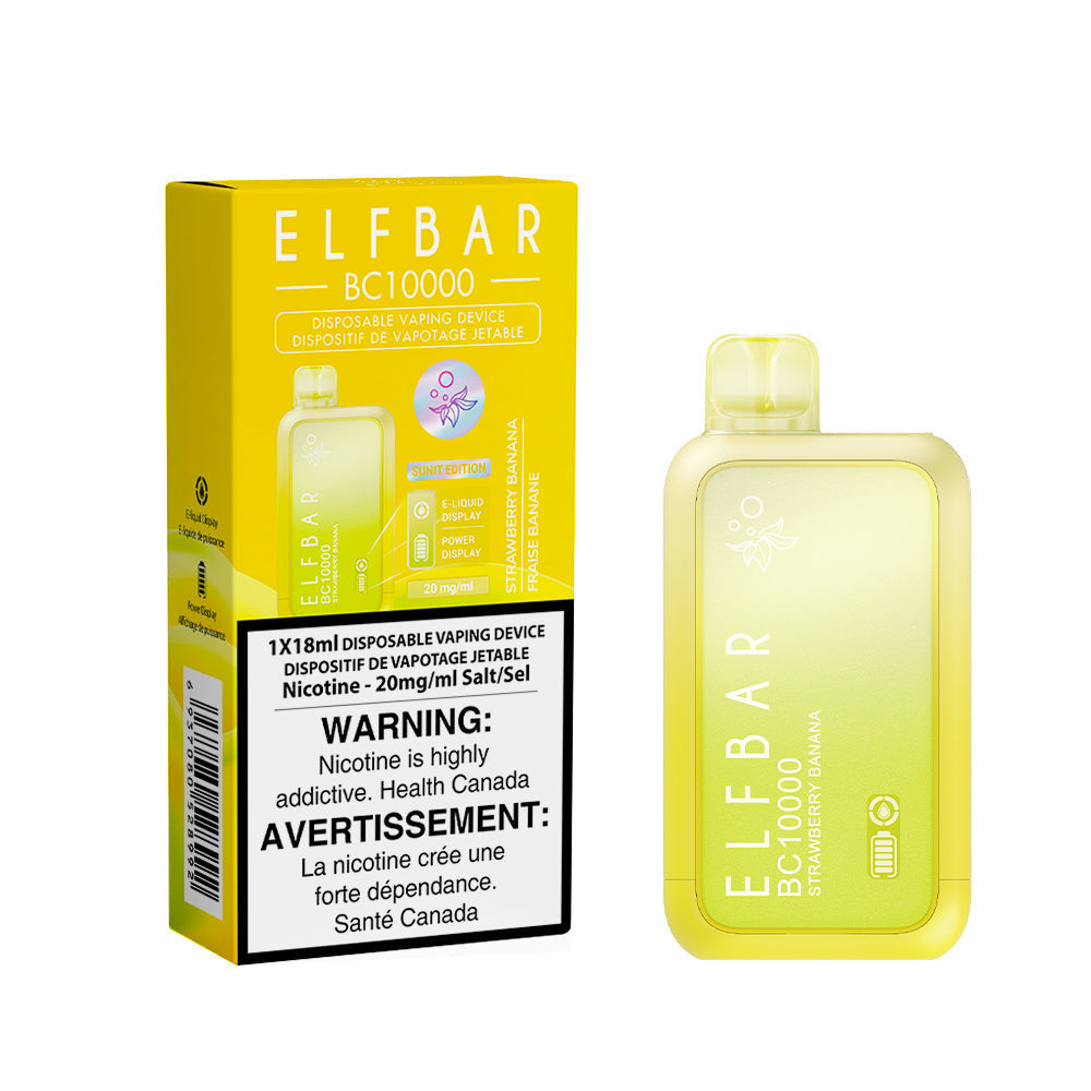 Elf Bar BC10000 Strawberry Banana 20mg/mL disposable